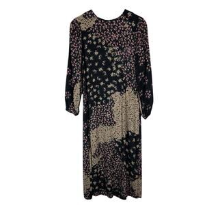 Kachel Womens Anthropologie Floral Print Midi Dress Size 4 Boho Chic Cottagecore